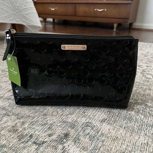 Kate spade black makeup bag